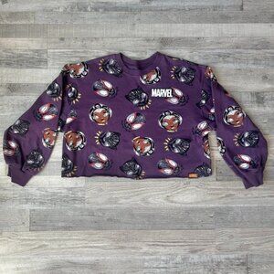 Marvel black panther X Nikkolas Smith graphic crop sweatshirt womens XL P50